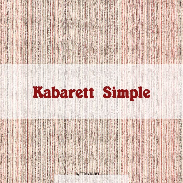 Kabarett Simple example